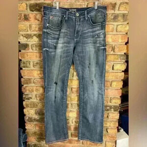 Salvage Buckle Mayhem Bootcut Regular Fit Embroidered Distressed Men's 34 x 34